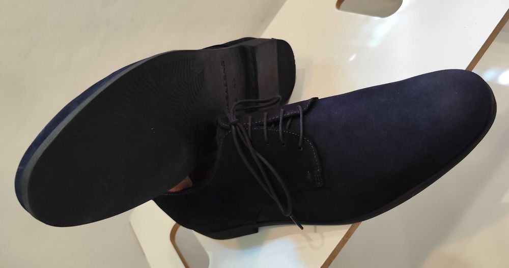 Pantofi derby 43 premium VAGABOND NOI piele naturala moale navy