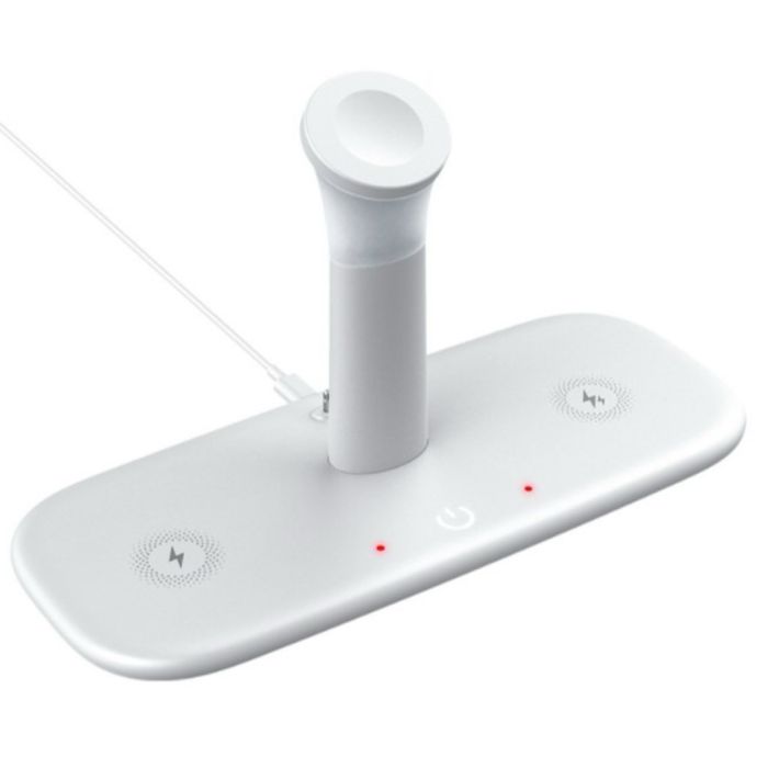 Безжично зарядно за мобилни устройства 3 в 1 + лампа