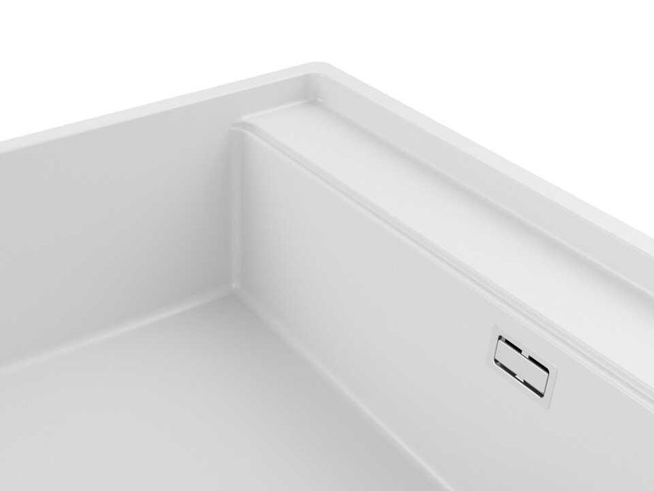 Бяла кухненска мивка за вграждане под плот Берген 80 Low 760x530 мм
-2