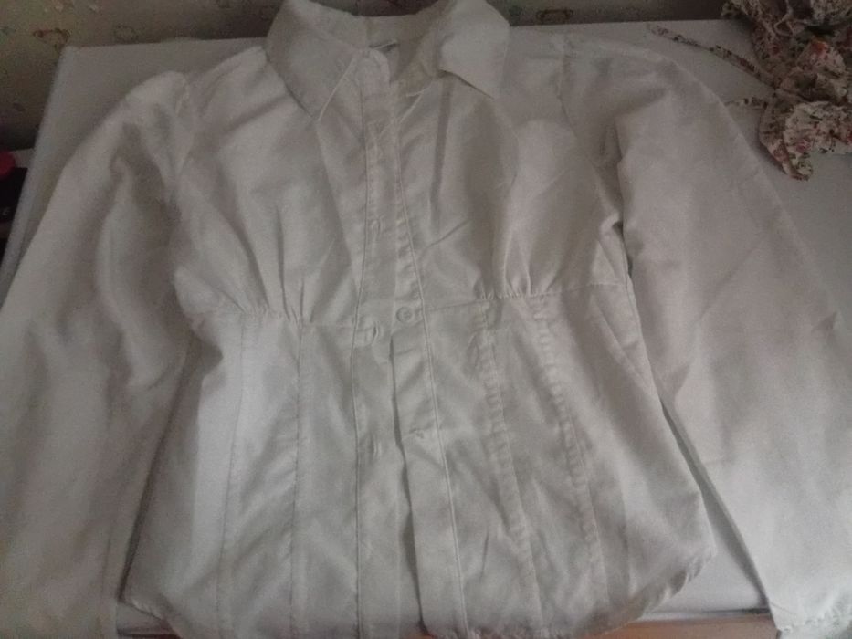 Белая рубашка корсет