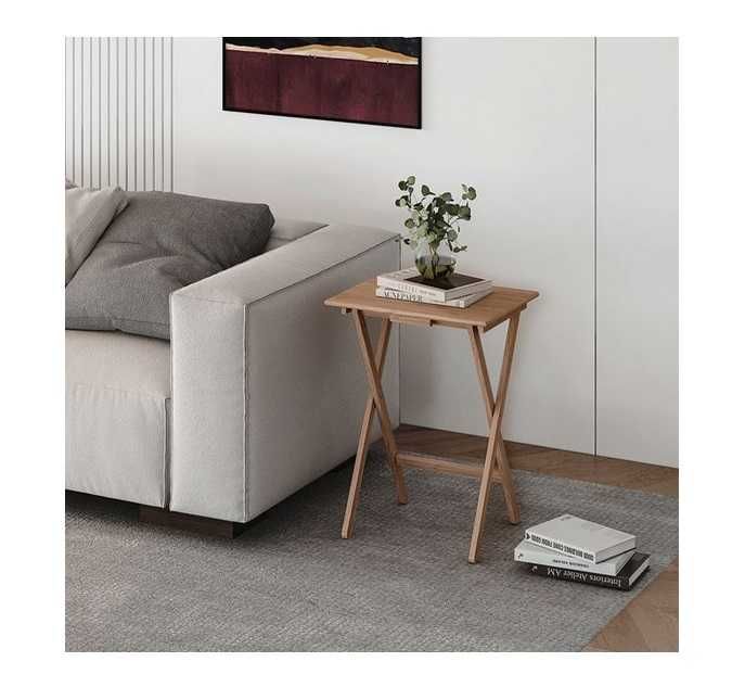 Сгъваема маса, дървена, 60см