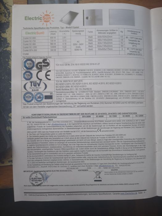 Panou Electric Sun pt încălzire locuinta