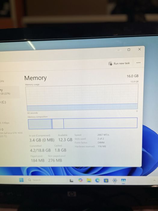 Pc Gaming HP , i5-10400, 16gb ram,Gtx 1650, ssd,