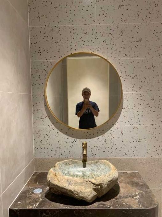 Зеркало круглое настенное интерьерное универсалное думалок ойна