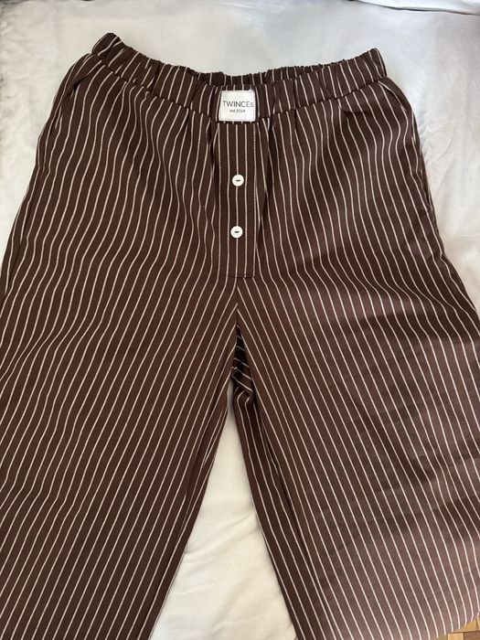 Штаны шоколадные в полоску