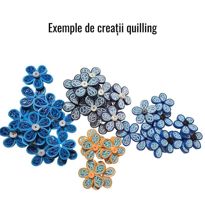 Hartie quilling 10 pachete - set pentru creare flori din hartie