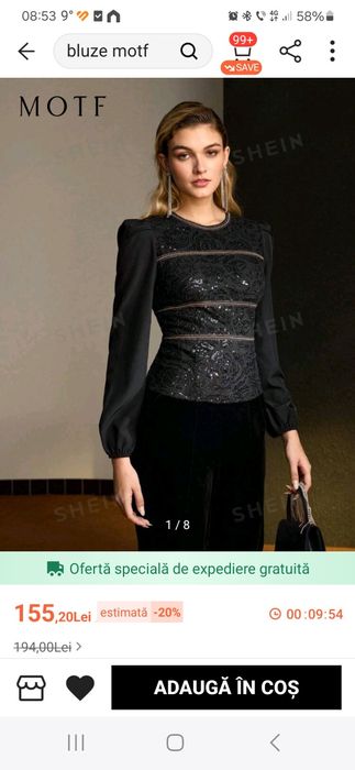 Bluză elegantă Shein