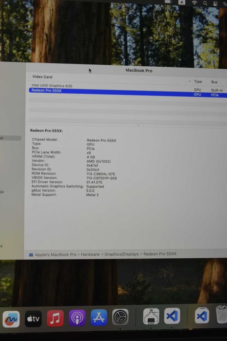 A1990 Macbook Pro I7 32 GB DDR4 1 TB NVME AMD Video HD Retina Display