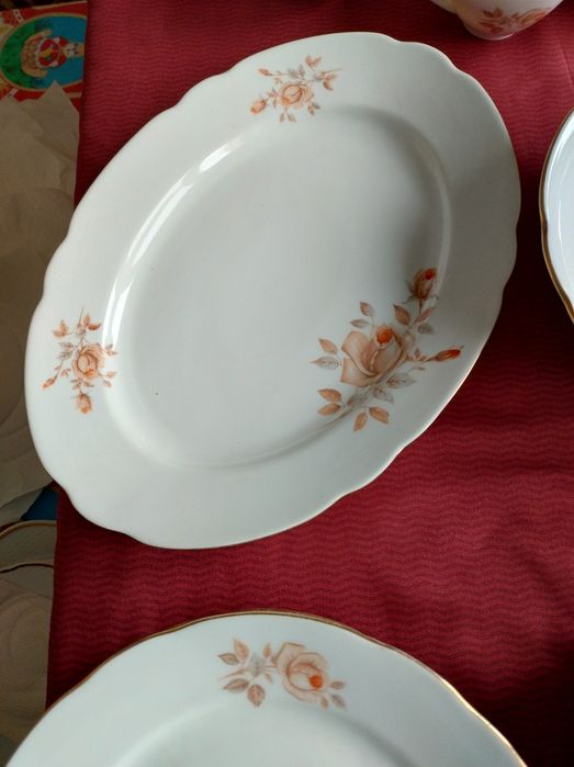 Set de masă din porțelan pentru 6 persoane, 40 buc