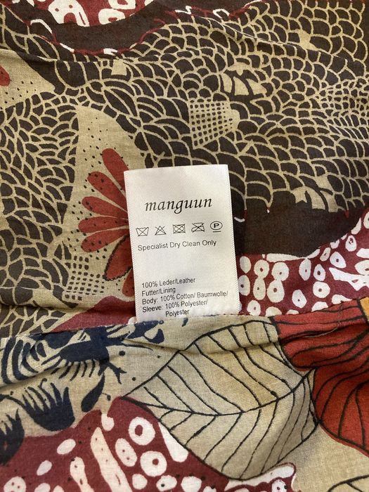 Geaca de piele Manguun, 38/M, castaniu-roscat