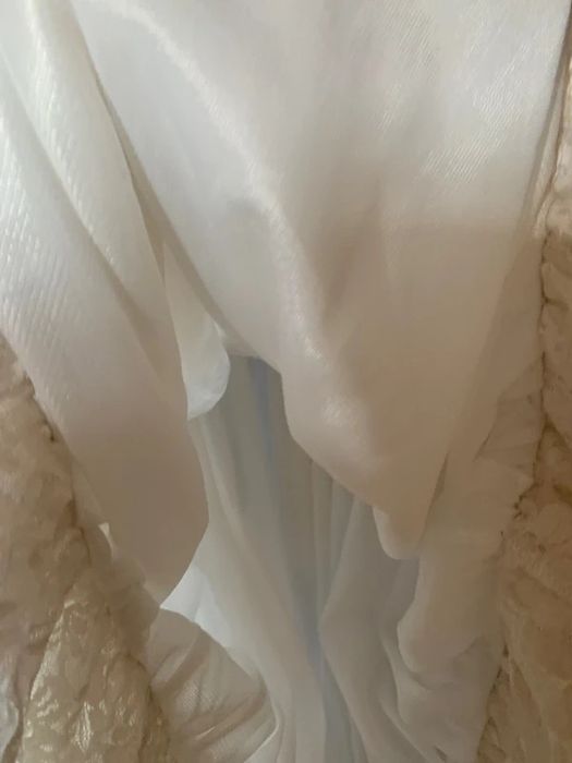 Rochie alba margele S