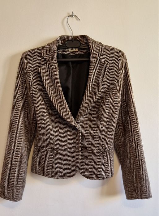 Vand sacou scurt cambrat lana S