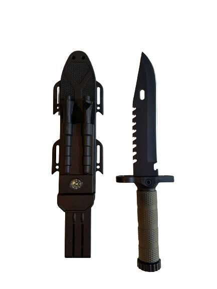 Cutit Survival, Otel, Teaca Multifunctionala,Busola, Set Aprindere Foc