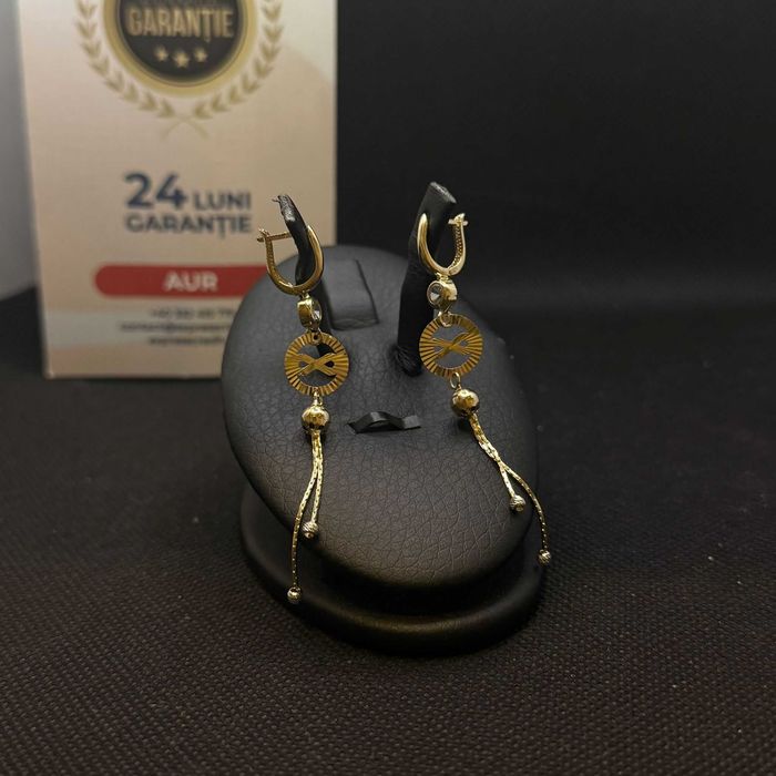 Cercei aur 14K 3.64g (AG15 Gara 1 B33821.1) Garantie 2 ani!