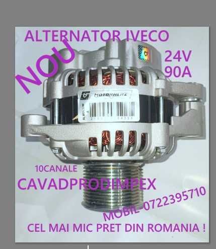 Alternator  NOU IVECO Stralis 24V ,90A,10 santuri