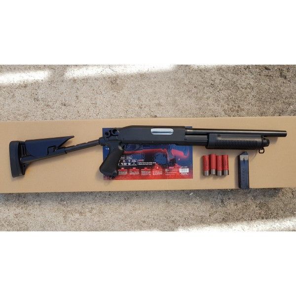 Shotgun airsoft Swiss Arms full metal cu armare manuala