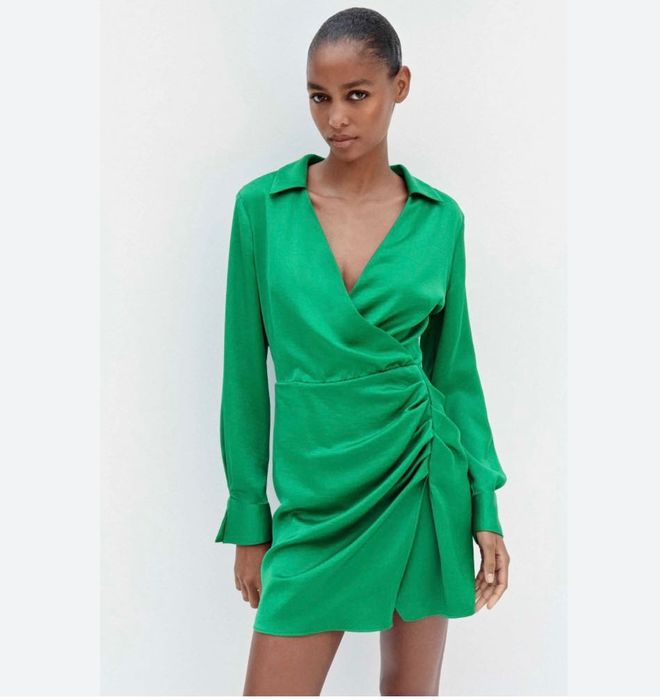 Рокля от сатен ZARA