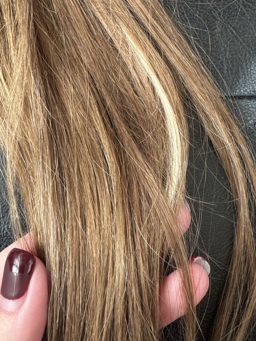 100% ЕСТЕСТВЕНА Славянска коса - омбре кератинови кичури- ОТЛИЧНА!