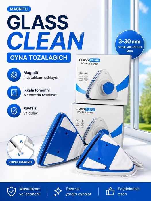 Oyna tozalagich kuchli magnitli