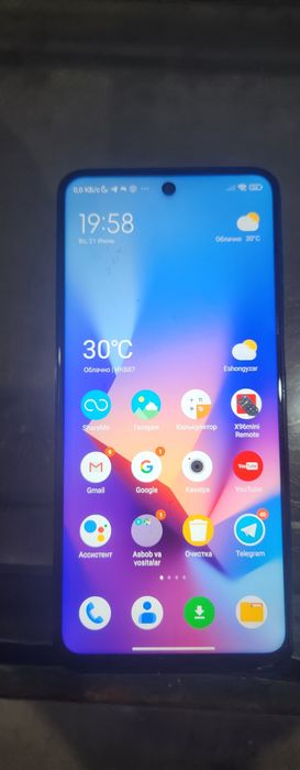 Redmi note 9 pro 64 gb holati rasmda ekran radnoy. Bitta abni faqat sh