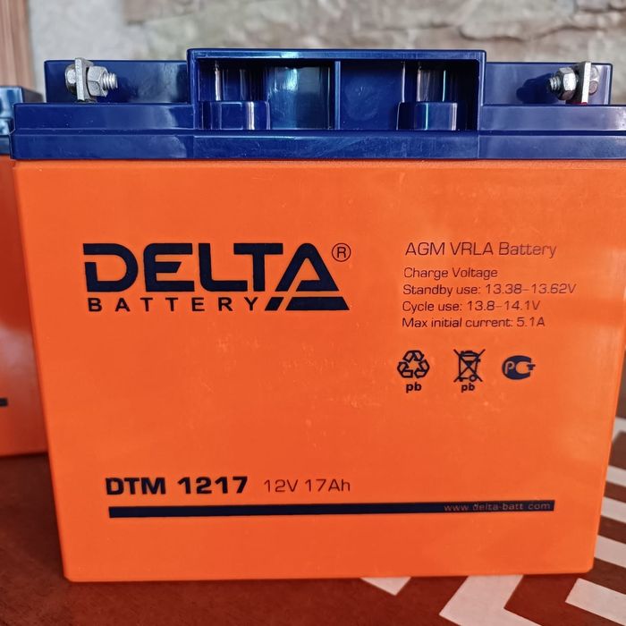 Аккумулятор  DELTA  AGM 17 ah