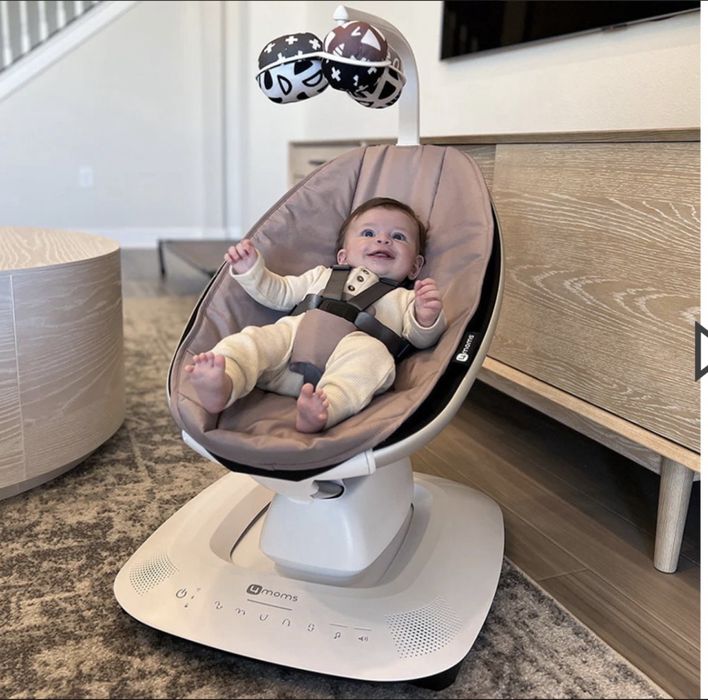 Електрическа бебешка люлка mamaRoo 5.0 Sandstone, пясъчна