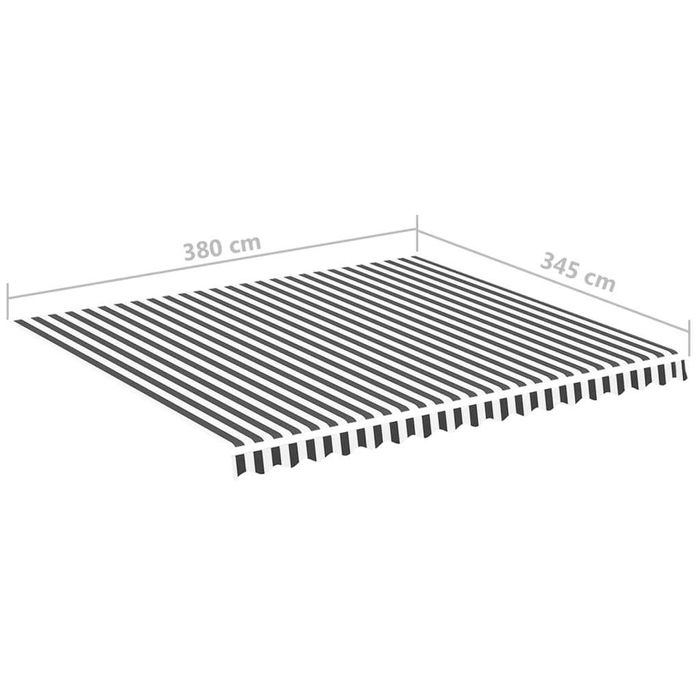 Material de schimb pentru copertină 400x350 cm, poliester, antracit și alb VidaXL