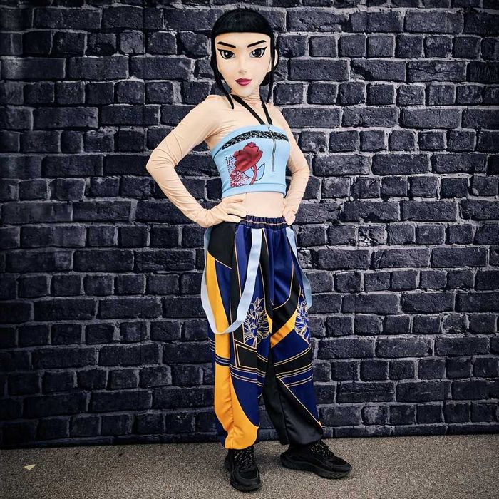 Costum mascotă anime Zoey Kpop Demon Hunters 3D fashion girl premium