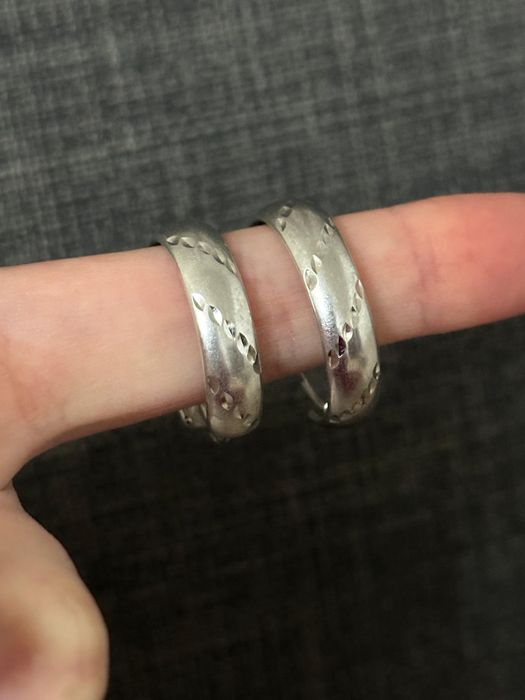 Серьги конго серебро