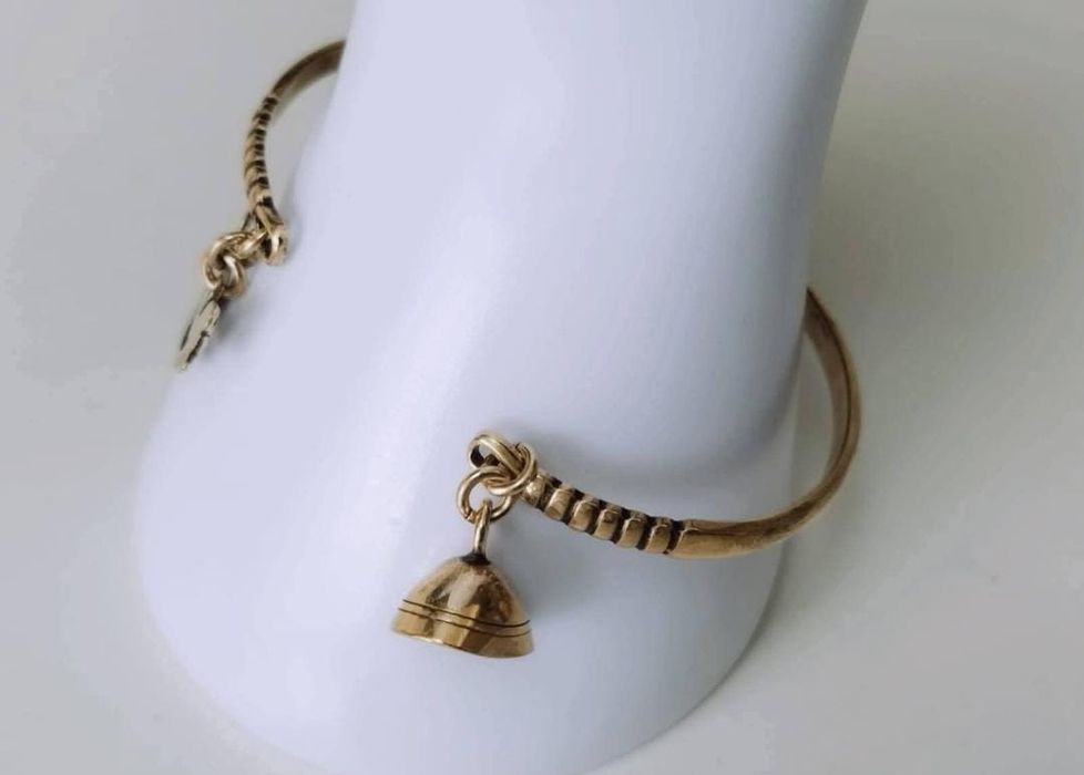 Bratara semi-fixa veche din bronz, Kalevala Koru, copii