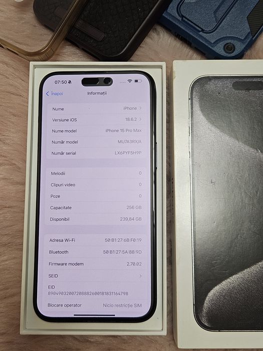 Iphone 15 pro max Blue Titanium 256GB stare excelenta