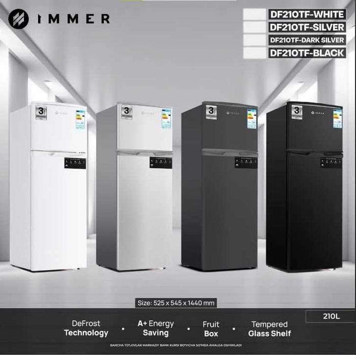 Холодильник Immer DF210TF-White  Sovutgich Immer