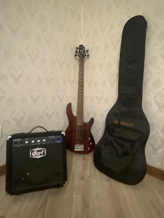 Электрогитара с басом и чехлом