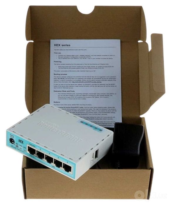 Роутер MikroTik RB750 GR3 hEX/(Router OS L4)/Hap Lite RB941-2nD-TC +/