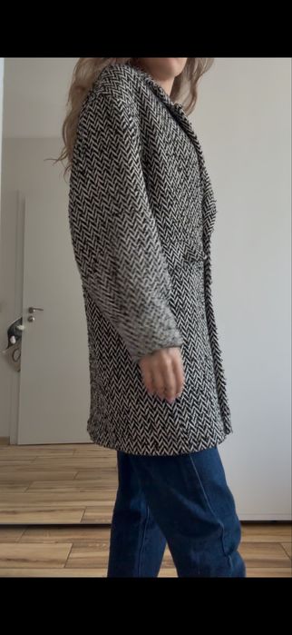 Вълнено Палто Mango xs овърсайз