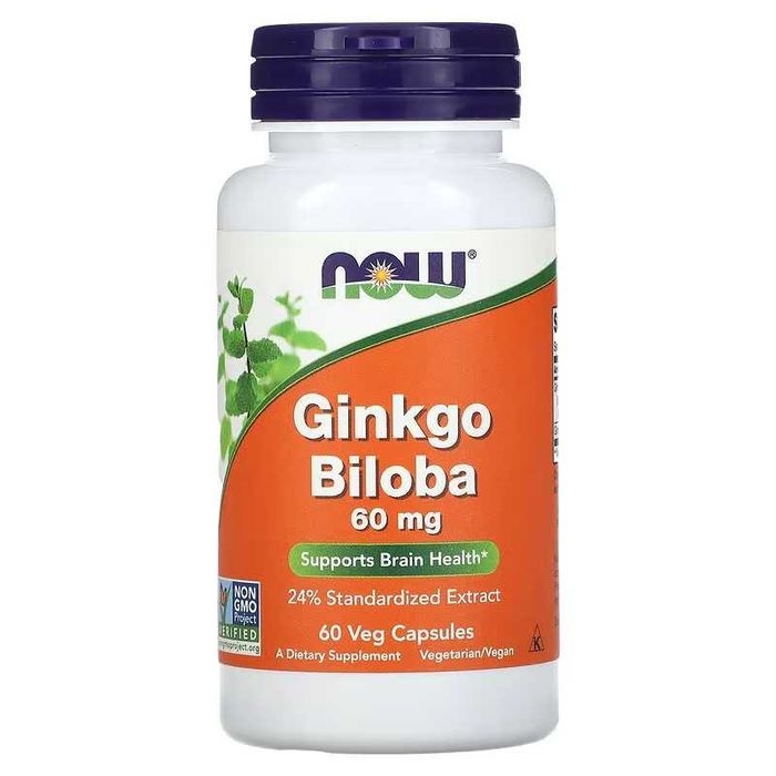 NOW Foods Гинкго билоба Ginkgo Biloba Ginkgo Biloba 60 мг и 120 мг