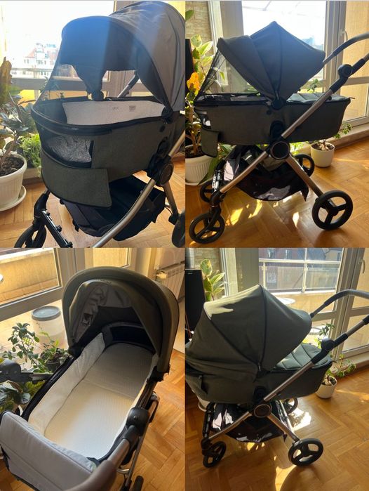 Anex IQ Premium Green 3 в 1 бебешка количка - кош, седалка и бъги