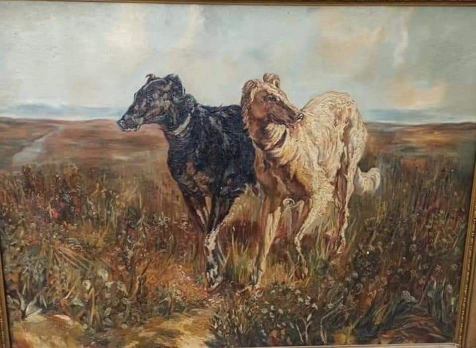 Представям ви едно уникално произведение в огромен размер -Хрътки