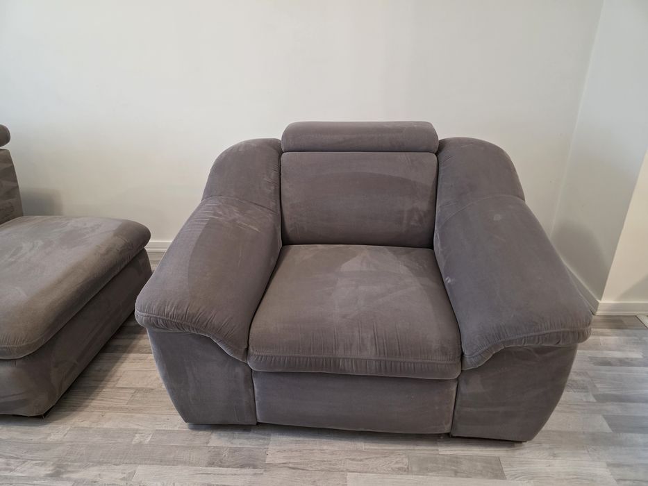 Coltar extensibil + fotoliu gri