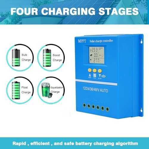 MPPT соларен контролер 100A 12-48V с LCD и USB