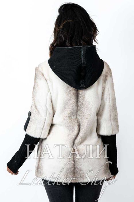 Дамско ексклузивно палто от алпака с косъм Диана