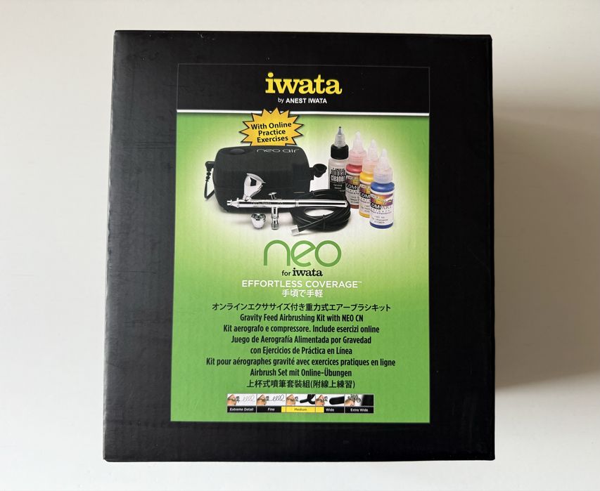 Kit nou aerograf si compresor Iwata Neo IW120