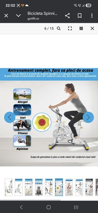Bicicleta spinning Go4Fit
