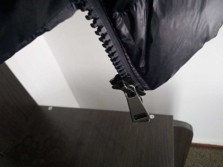 Geacă lungă matlasată Effetto Moda XXL – Bleumarin Cu Glugă Detașabilă