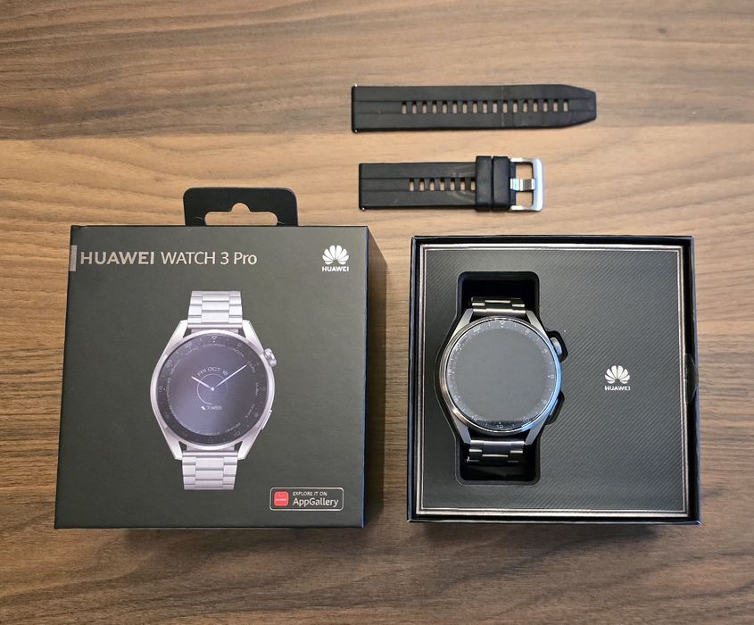 Huawei Watch 3 Pro Titanium – smartwatch premium, eSim, stare foarte b