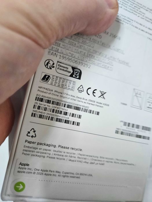 Iphone 17 Pro Max 256 gb sigilat la cutie 2 ani Garantie.