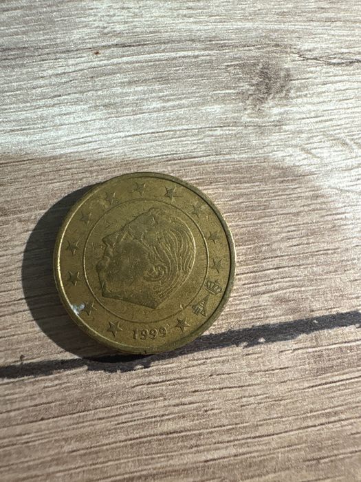 Moneda 50 cent regele Albert al II-lea 1999