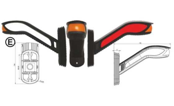 Set Lampa gabarit Led neon cu semnalizare dinamica auto remorca camion 12v sau 24v