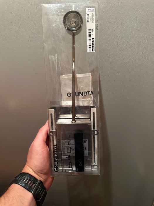 2 броя Осветление за гардероб IKEA Grundtal Silver Portable Cabinet Light