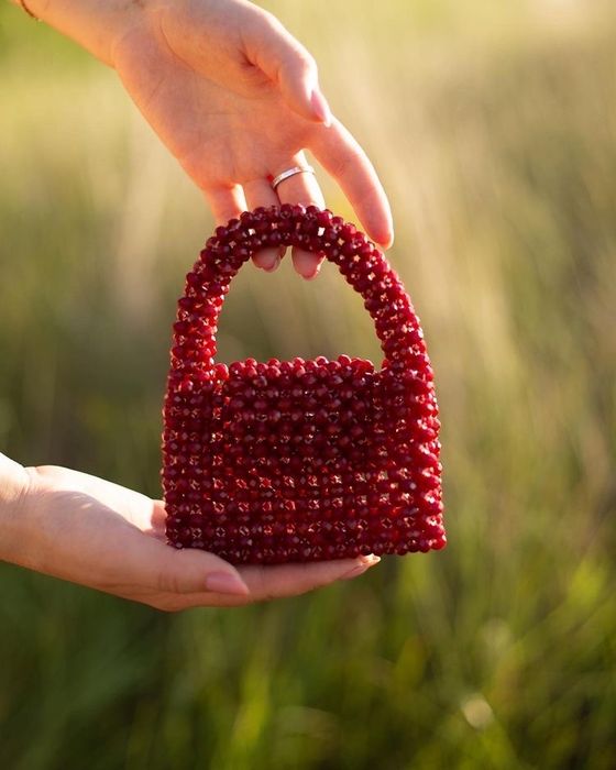 сумка из бусин ручная работа